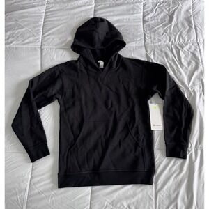 New Lululemon Size 6 All Yours Hoodie Cotton Terry Black Relaxed Hip Length NWT